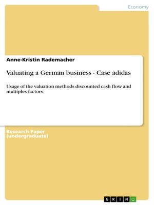 cover image of Valuating a German business--Case adidas